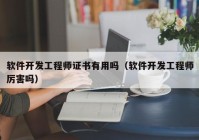 软件开发工程师证书有用吗（软件开发工程师厉害吗）