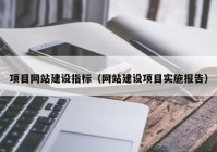 项目网站建设指标（网站建设项目实施报告）